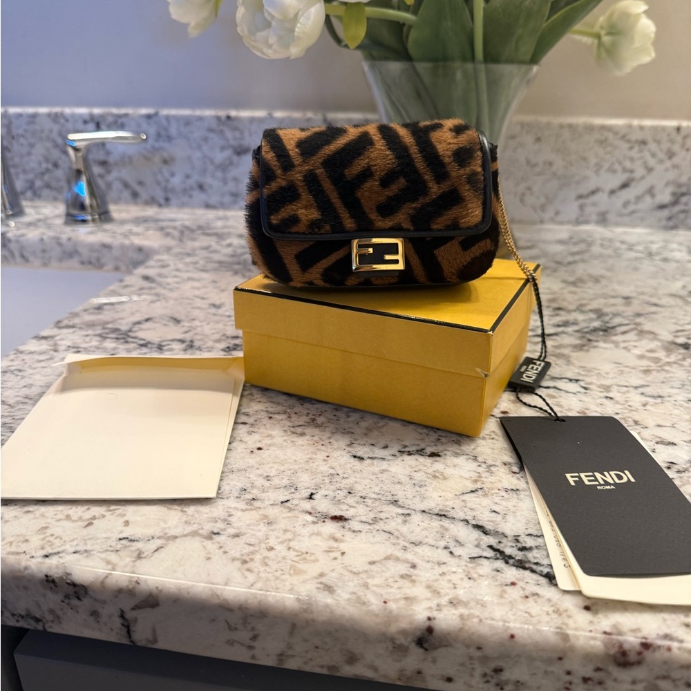 Fendi Zucca Micro Baguette